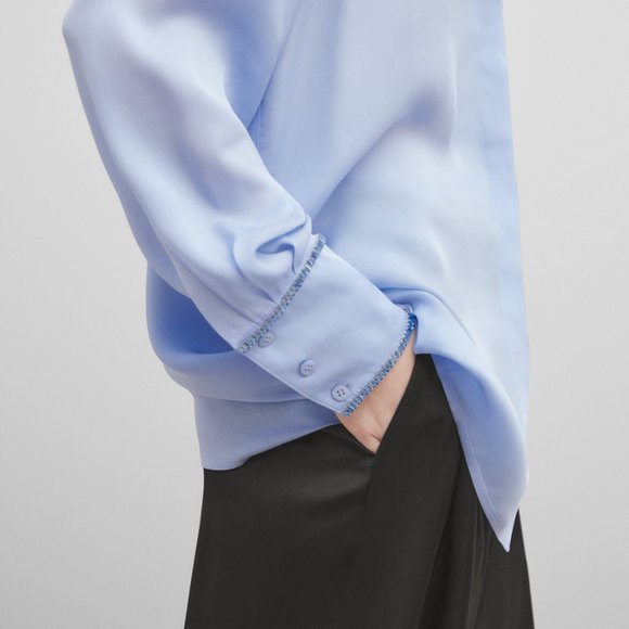 MASSIMO DUTTI Studio Flowing shirt with rhinestone detail 9407/954 - Picture 5 of 13